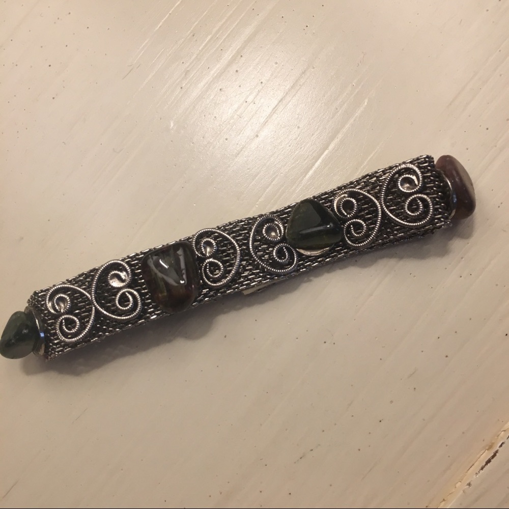 Vintage Silver & Stone Bracelet - Picture 6 of 7